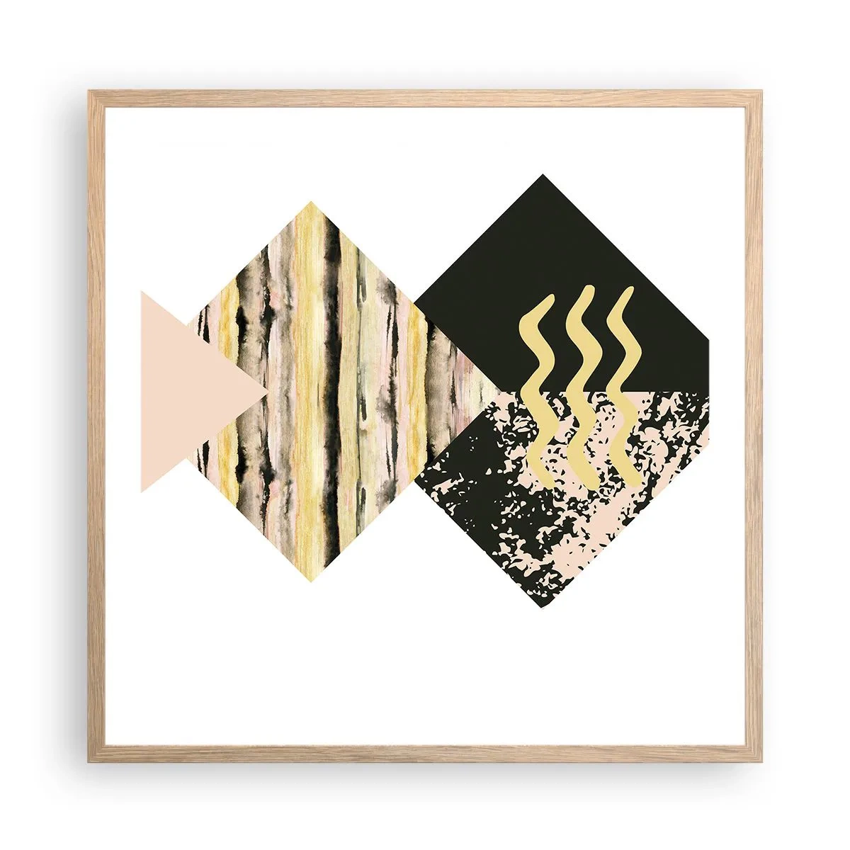 Poster in einem Rahmen aus heller Eiche - Es ist nicht so einfach - 60x60 cm