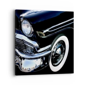 Bild auf Leinwand - Leinwandbild - Klassiker in Silber, Schwarz und Weiß - 40x40 cm