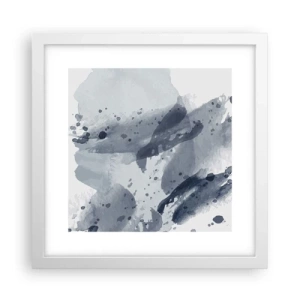 Poster in einem weißen Rahmen - Eine Studie über die Natur des Wassers - 30x30 cm