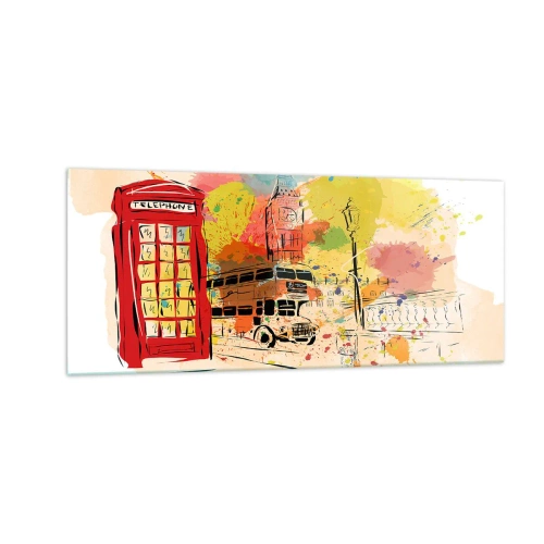 Glasbild - Bild auf glas - Die Stadt der Vielfalt - 100x40 cm