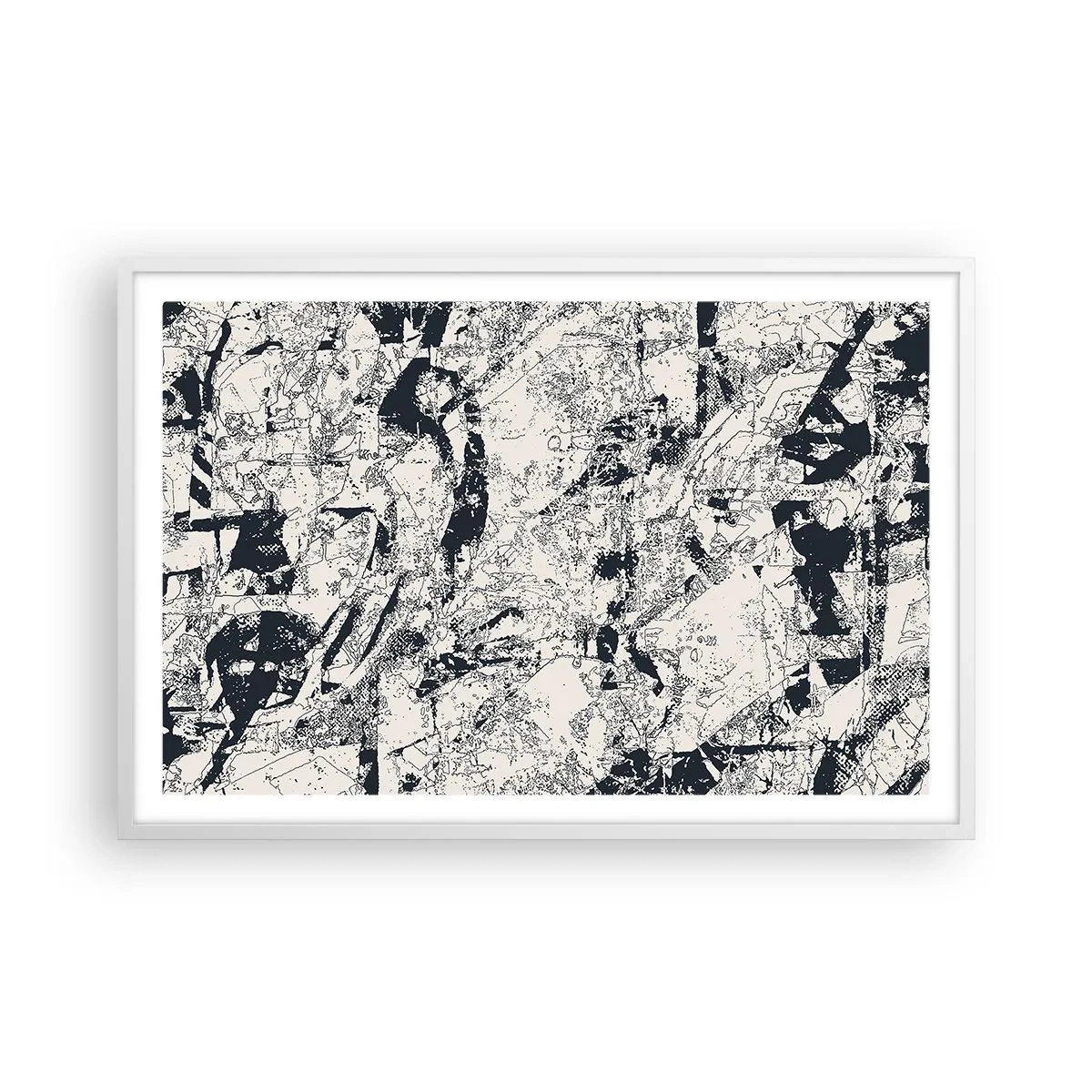Poster in einem weißen Rahmen - Durchdringung der Gegensätze - 91x61 cm