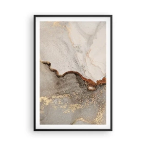 Poster in einem schwarzem Rahmen - An der Grenze der Farben - 61x91 cm