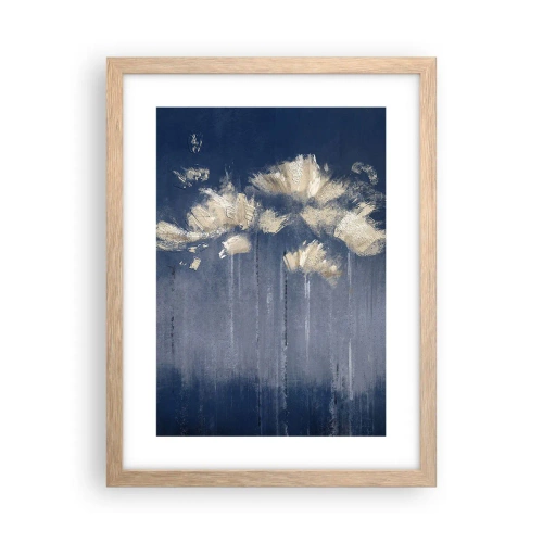 Poster in einem Rahmen aus heller Eiche - Wie Blütenblätter im Wind - 30x40 cm