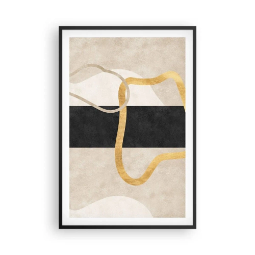 Poster in einem schwarzem Rahmen - Schleifenformen - 61x91 cm