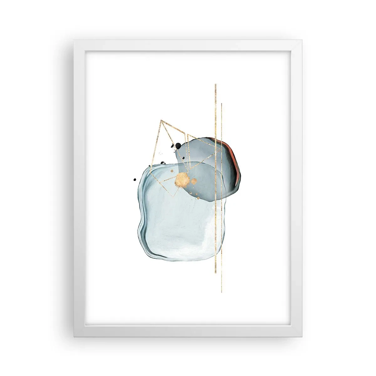 Poster in einem weißen Rahmen - Eine Studie über Tropfen - 30x40 cm
