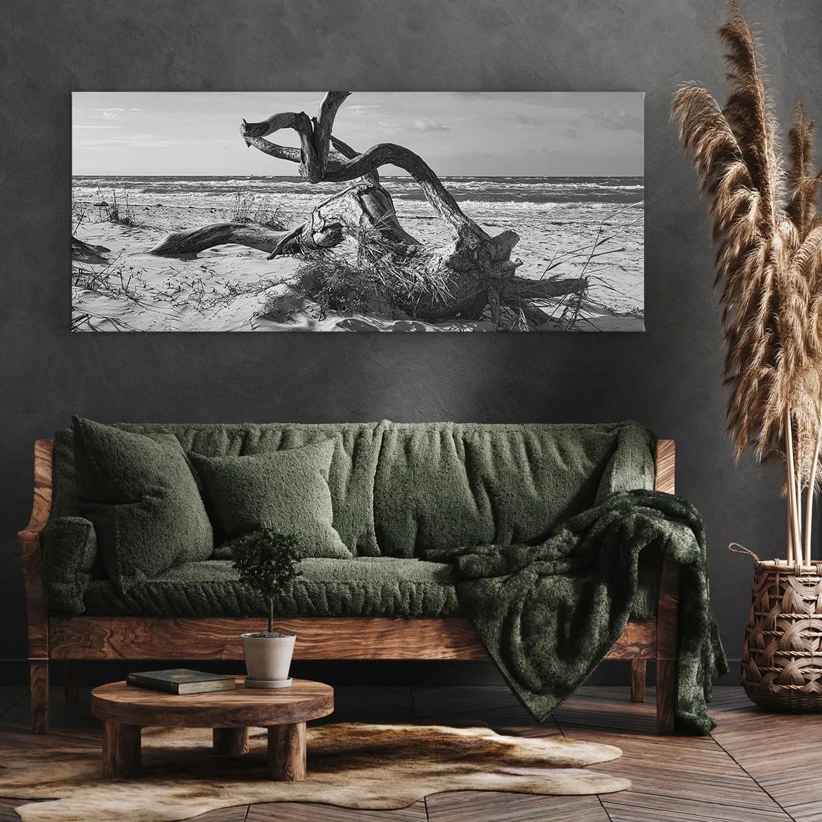 Bild auf Leinwand - Leinwandbild - Meeresskulptur - 100x40 cm