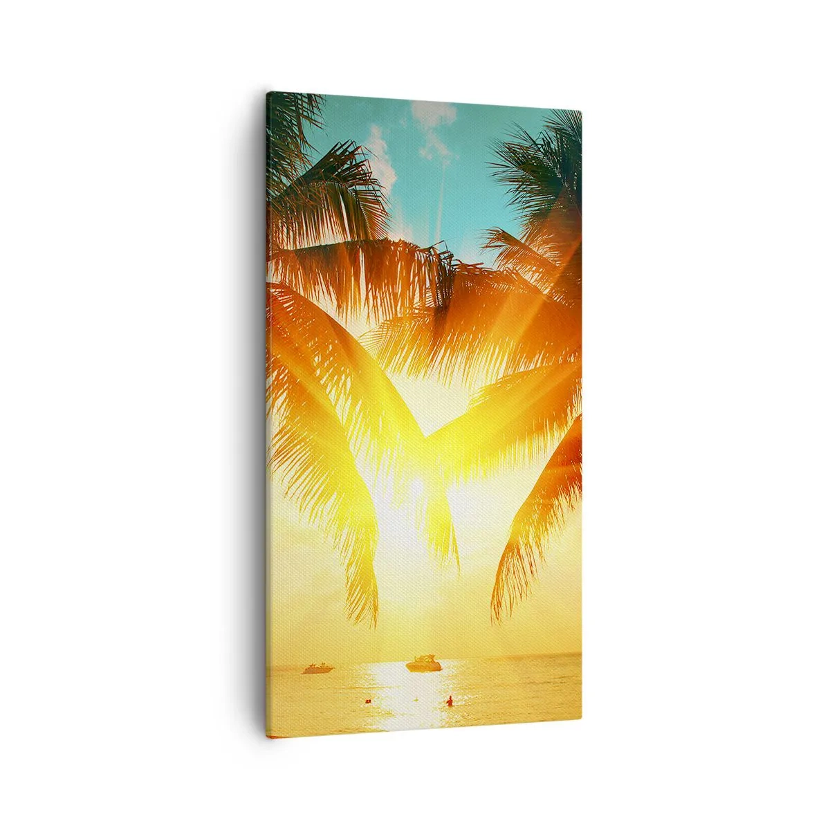 Bild auf Leinwand - Leinwandbild - Exotisches Paar - 55x100 cm