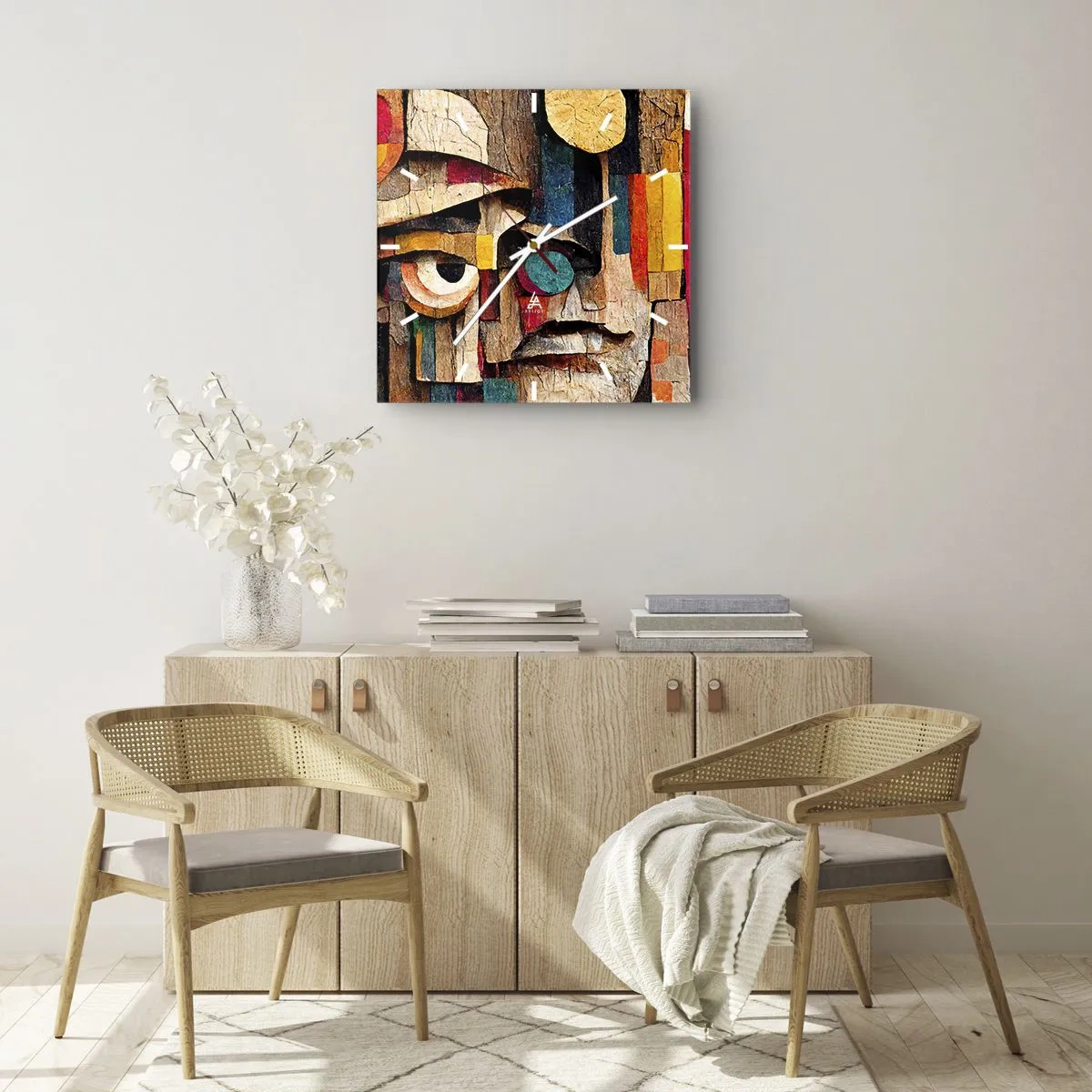 Wanduhr - Glasuhr - Ich sehe dich… - 40x40 cm