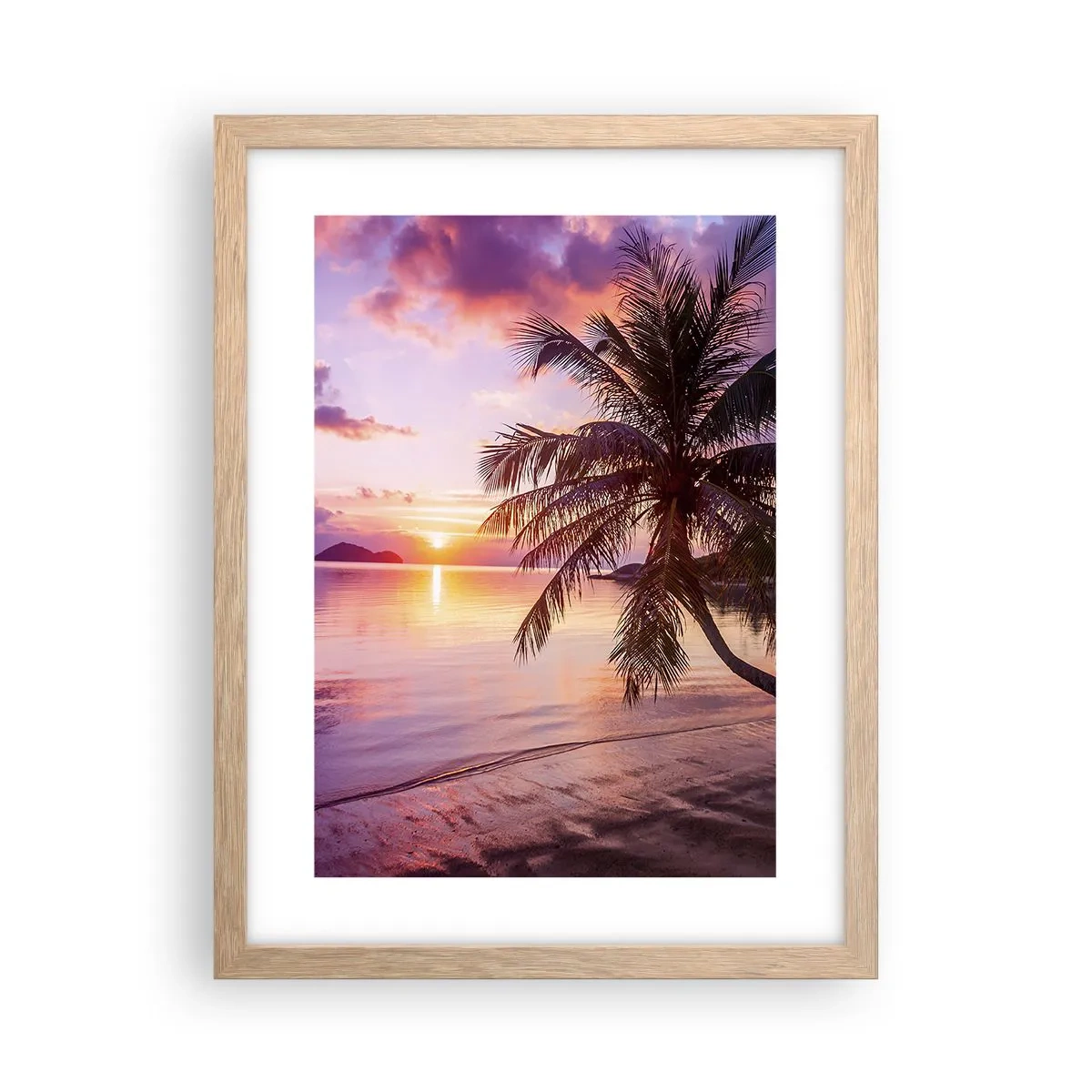 Poster in einem Rahmen aus heller Eiche - Behaglichkeit bis zum Horizont - 30x40 cm