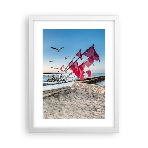 Poster in einem weißen Rahmen - Wohlverdiente Ruhe - 30x40 cm