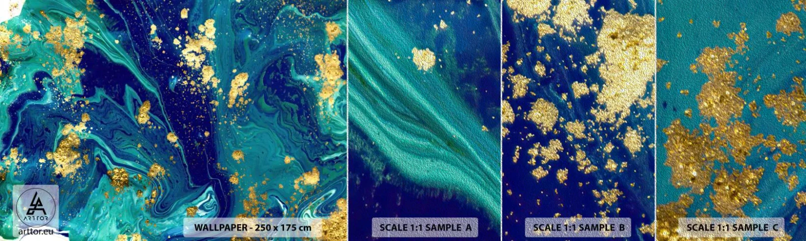 Fototapeten Muster Premium Sand - Die Blütenblätter der Sonne - Abstraktion, Stück, Grafik - 100x30 cm
