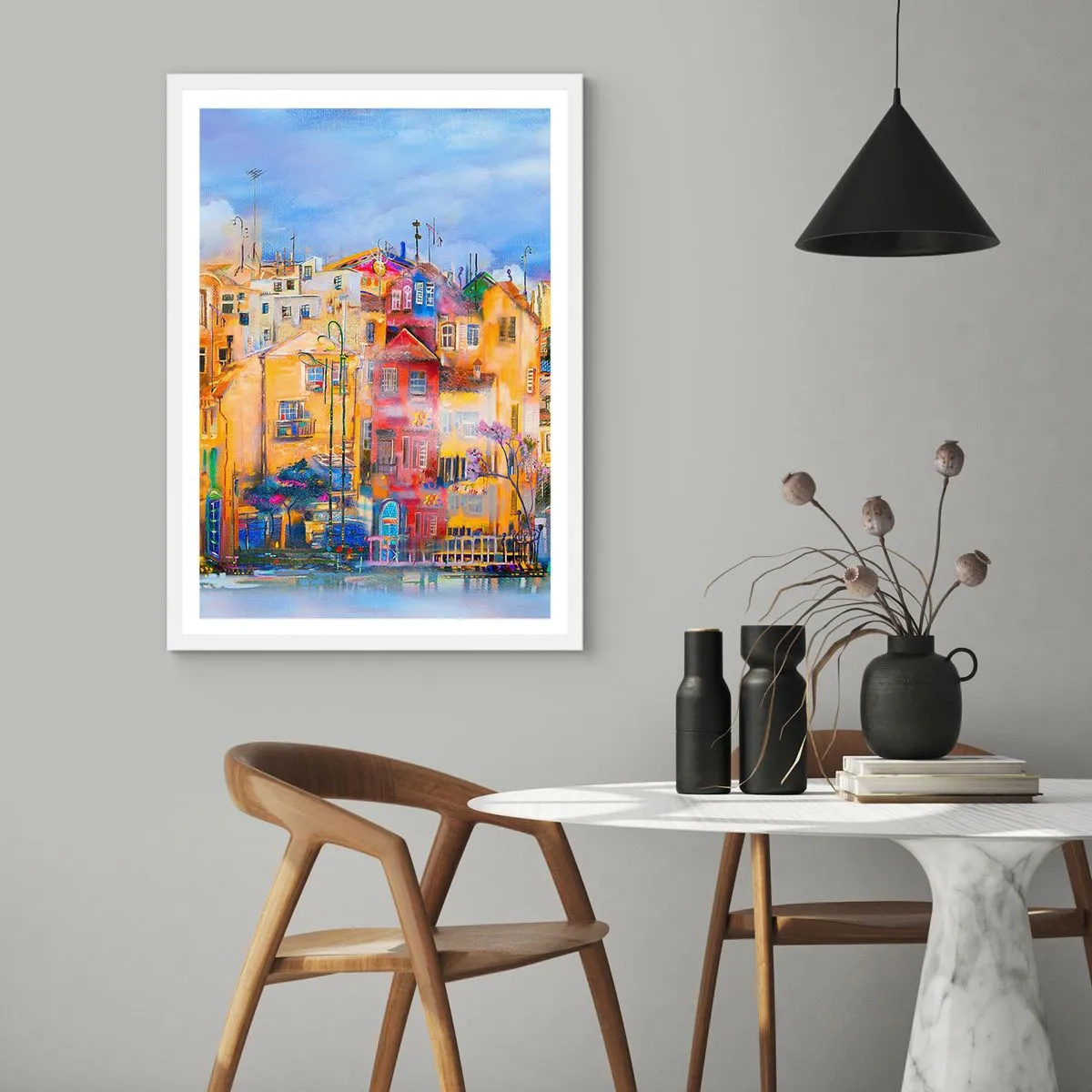 Poster in einem weißen Rahmen - Wir sind zusammen - 30x40 cm