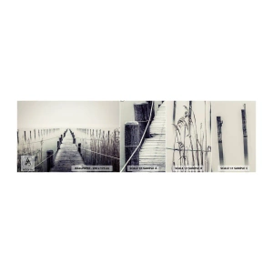 Fototapetenmuster Standard Eco - Tauchen Sie in Ruhe ein - Brücke, See, Schweigen - 100x30 cm