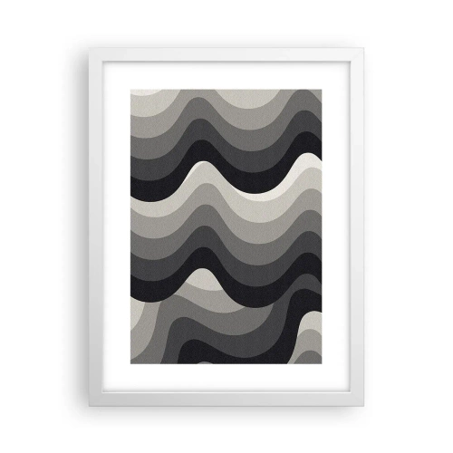 Poster in einem weißen Rahmen - Eine Welle nach der anderen - 30x40 cm