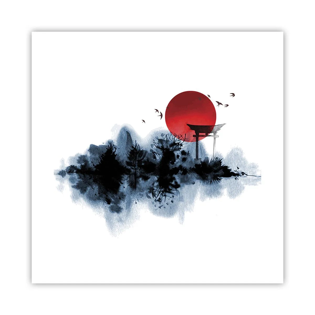 Poster - Japanische Sicht - 40x40 cm