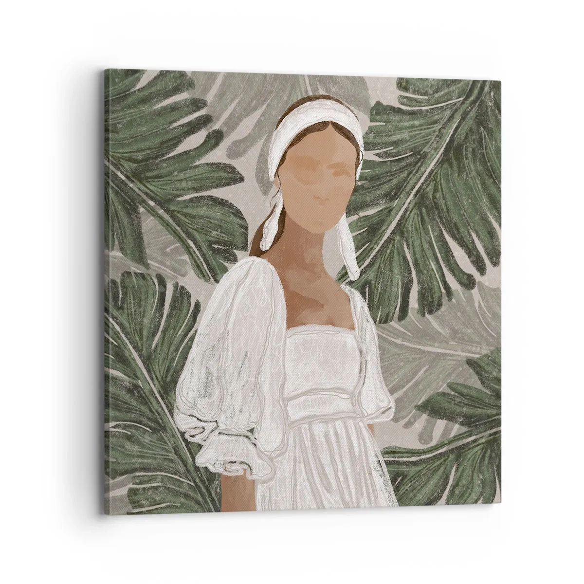 Bild auf Leinwand - Leinwandbild - Exotisches Porträt - 70x70 cm