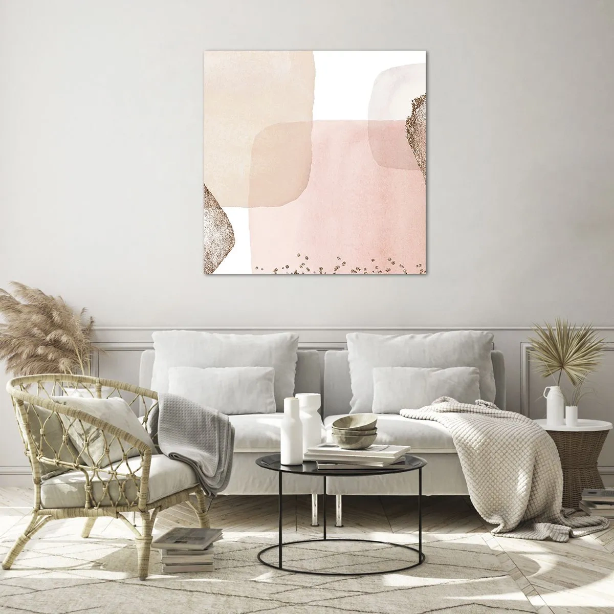 Glasbild - Bild auf glas - Ein Blick durch die Farbe - 70x70 cm