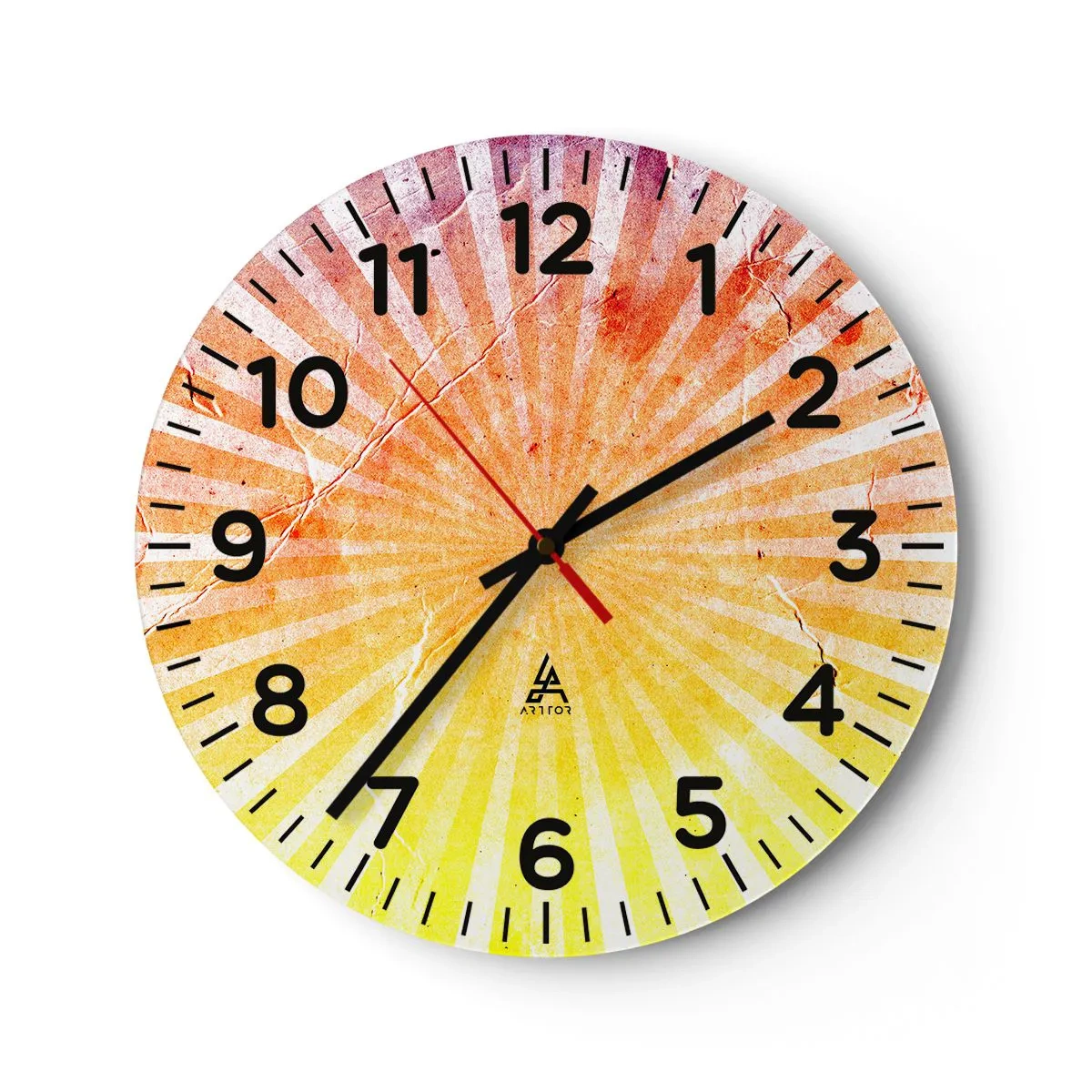 Wanduhr - Glasuhr - Sonnenaufgänge und Sonnenuntergänge - 40x40 cm