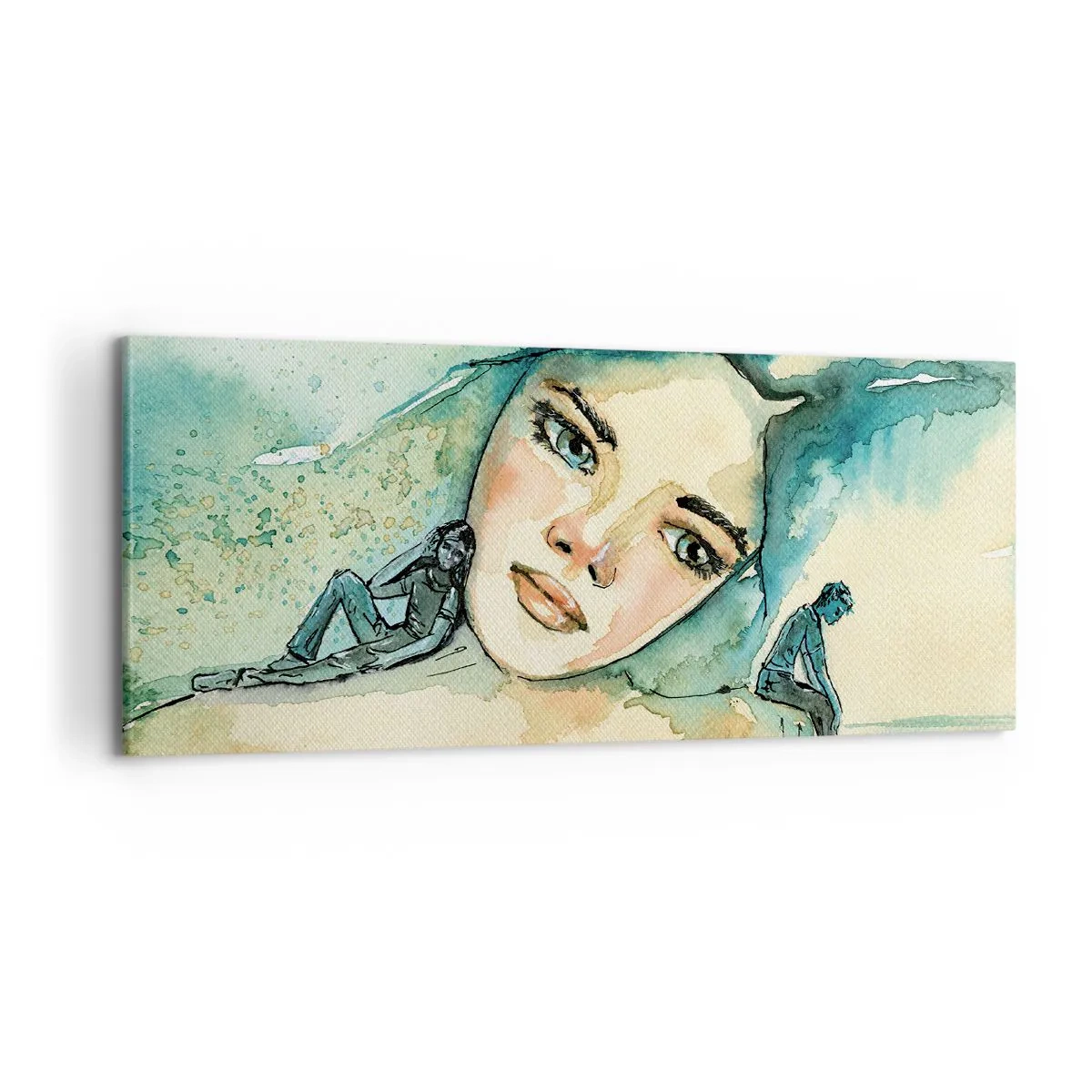 Bild auf Leinwand - Leinwandbild - Bin ich blau? - 100x40 cm