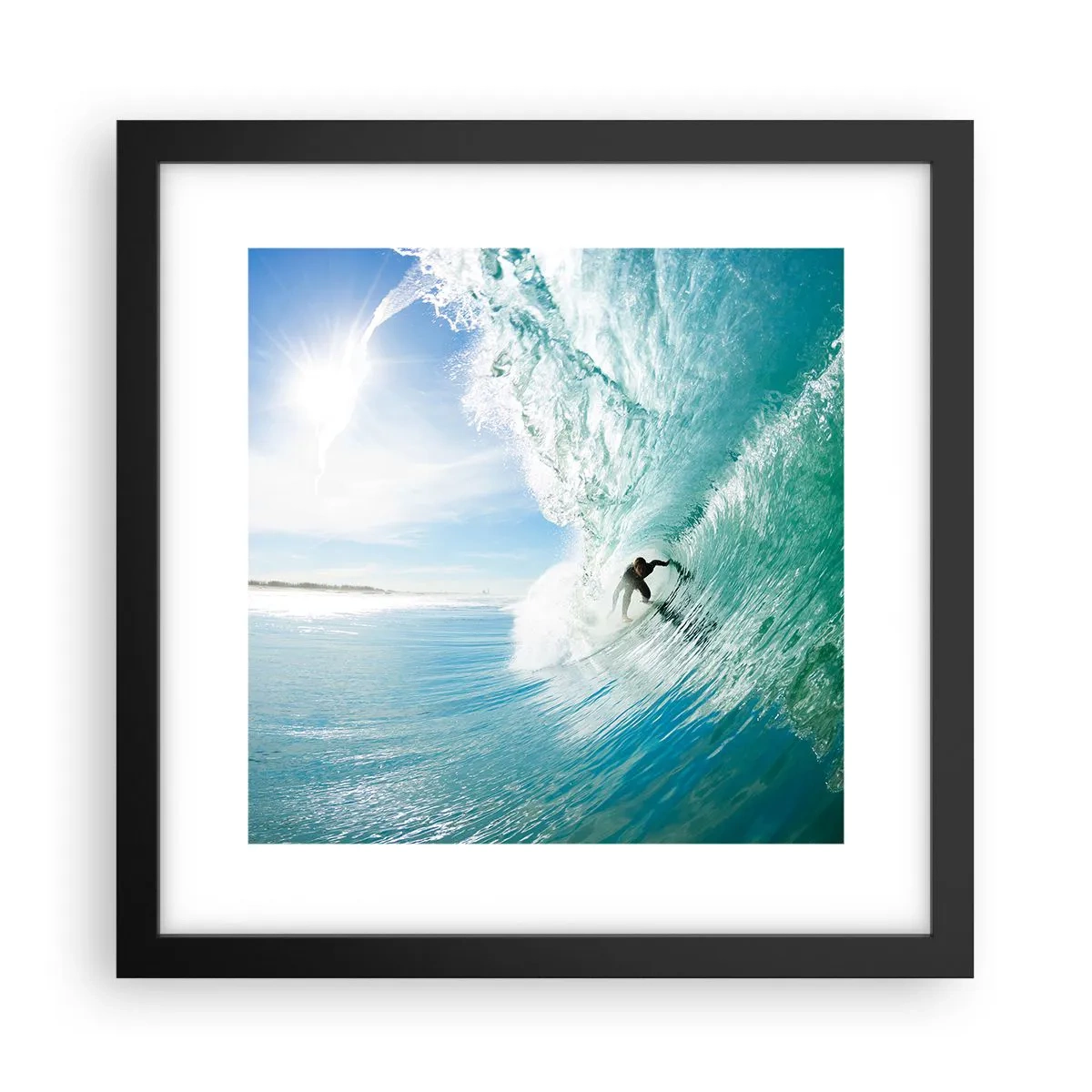 Poster in einem schwarzem Rahmen - Immer Top - 30x30 cm