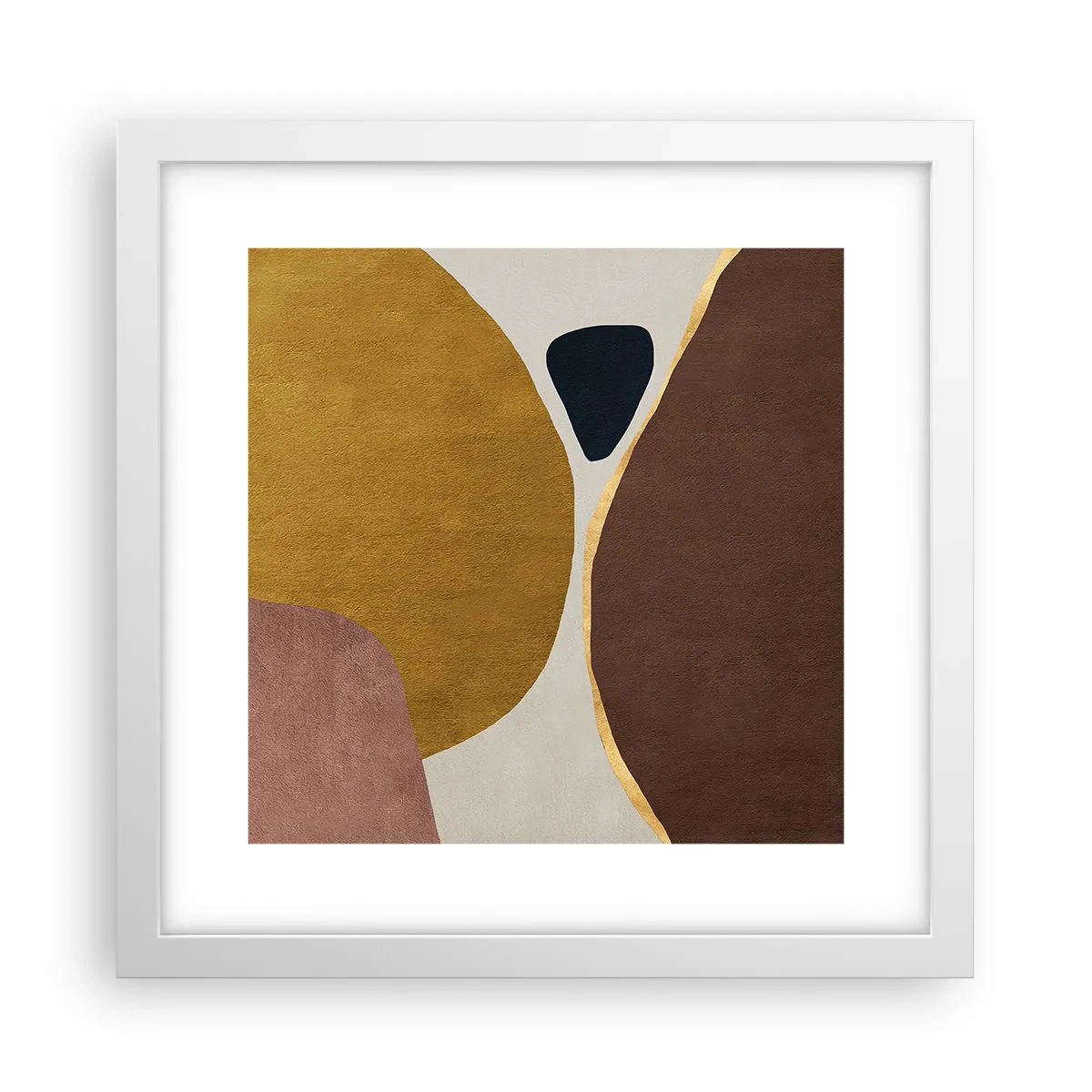 Poster in einem weißen Rahmen - Abstraktion – ein Ort im Raum - 30x30 cm