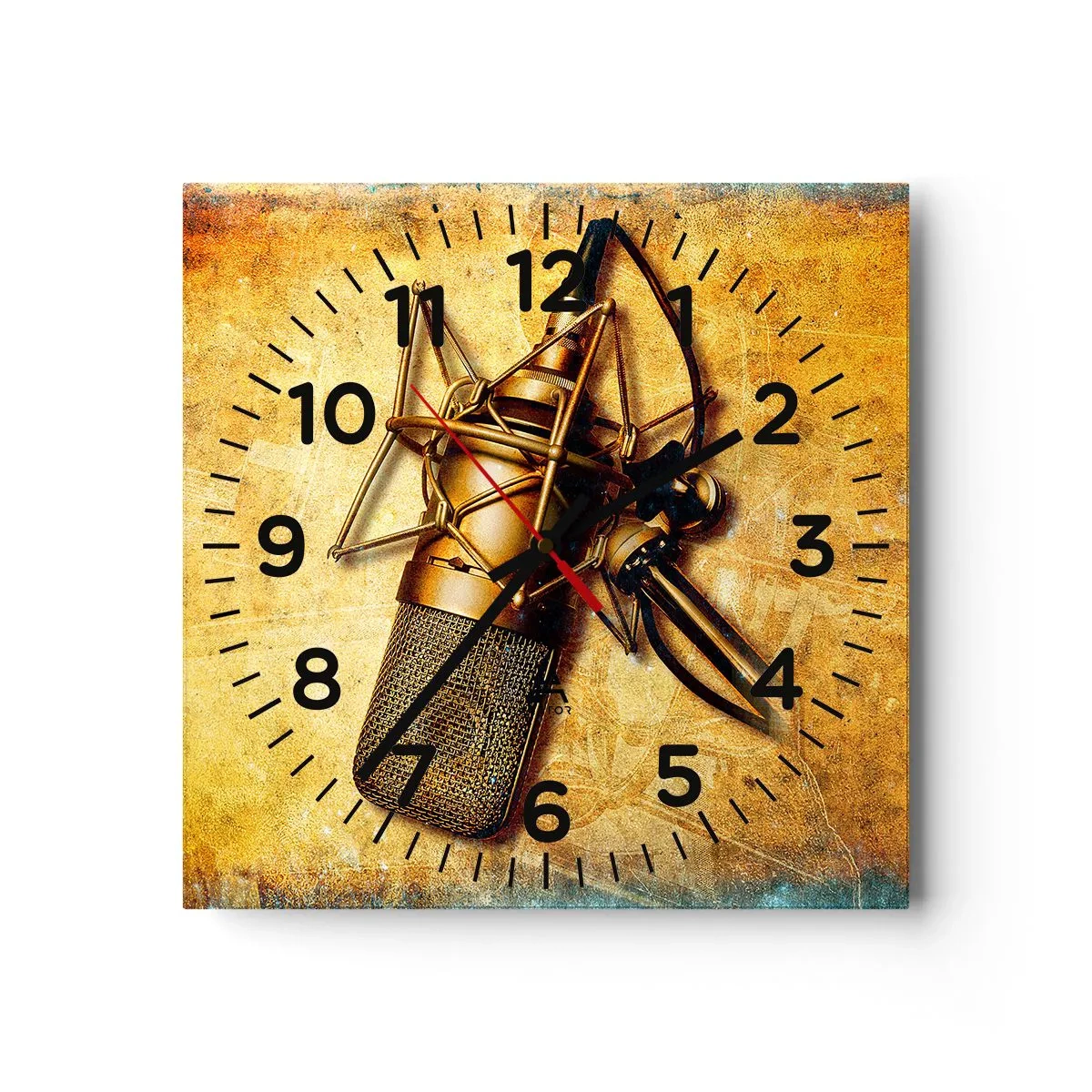 Wanduhr - Glasuhr - Die goldenen Jahre des Radios - 30x30 cm
