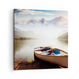 Bild auf Leinwand - Leinwandbild - Am tollen und klaren Wasser - 50x50 cm