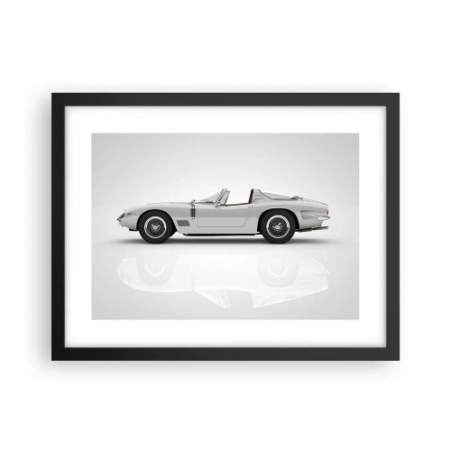 Poster in einem schwarzem Rahmen - Spaß versprochen - 40x30 cm