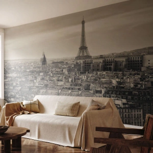 Selbstklebende Fototapete Deluxe Sticker - Über den Dächern von Paris - Stadt, Paris, Die Architektur - 500x350 cm