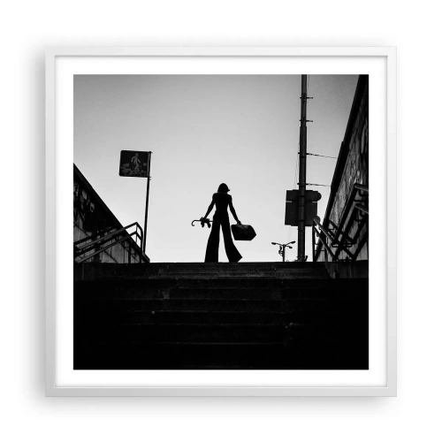 Poster in einem weißen Rahmen - Städtisches Wandern - 60x60 cm