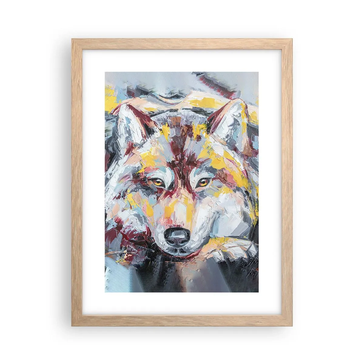Poster in einem Rahmen aus heller Eiche - Seelenfrieden unter den Lieben - 30x40 cm