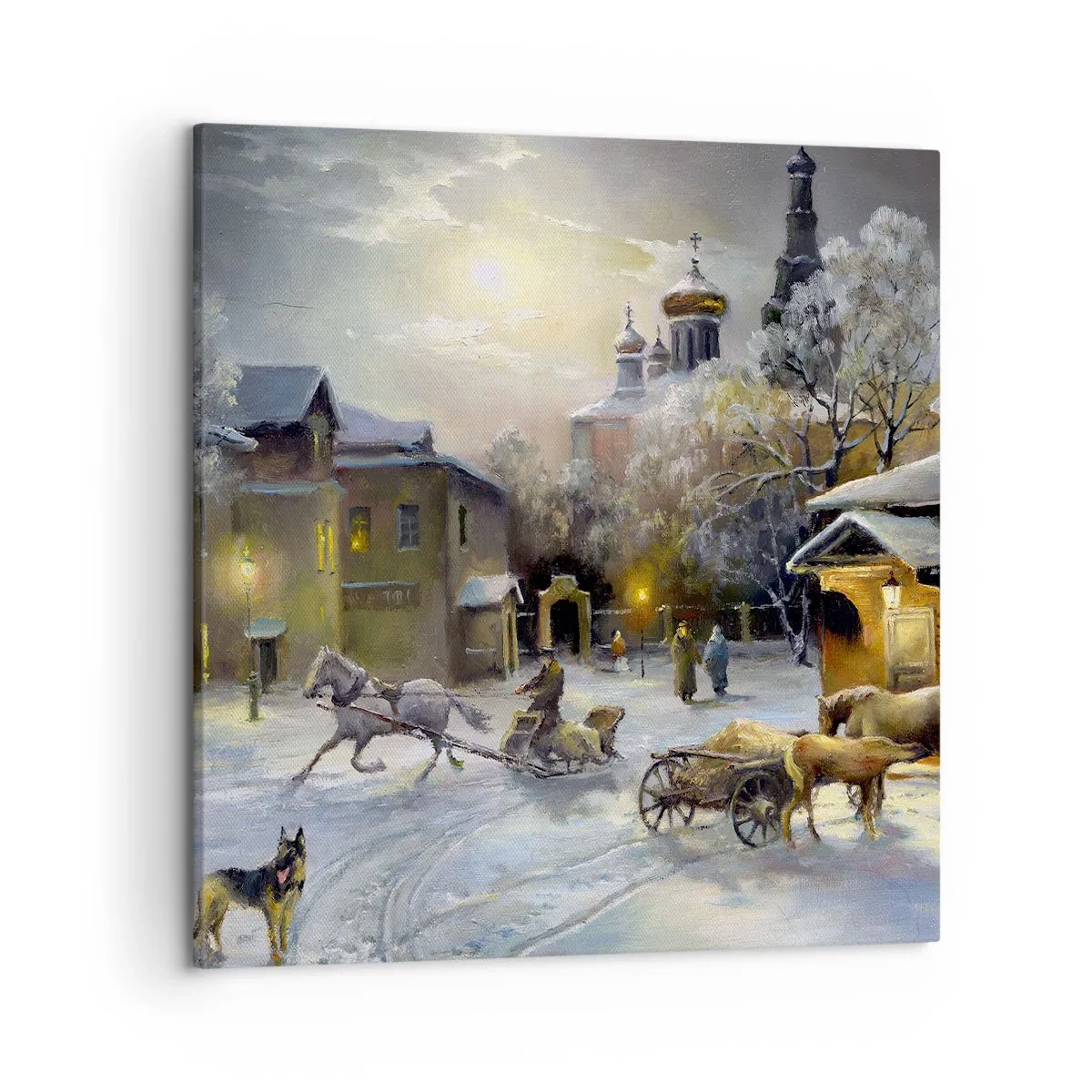 Bild auf Leinwand - Leinwandbild - Die Magie des russischen Winters - 50x50 cm