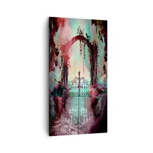 Bild auf Leinwand - Leinwandbild - Geheimer Garten - 55x100 cm