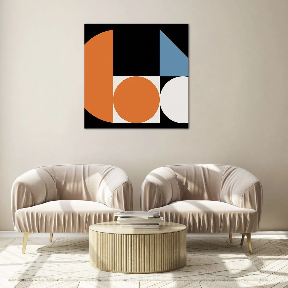 Glasbild - Bild auf glas - Bebilderte Anordnung - 50x50 cm