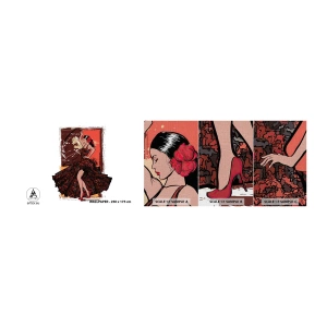 Fototapeten Muster Premium Canvas - Im Rhythmus des Herzens - Tänzer, Flamenco, Tanzen - 100x30 cm