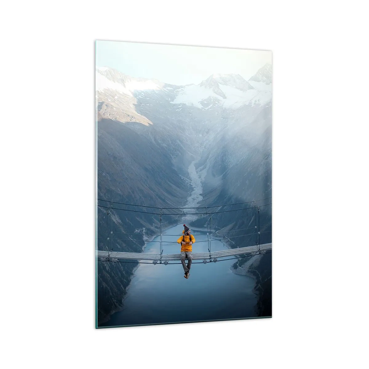 Glasbild - Bild auf glas - Entzückt in der Schwebe - 70x100 cm