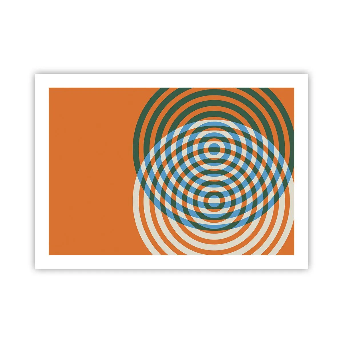 Poster - Abstrakte kreisförmige Variation - 70x50 cm