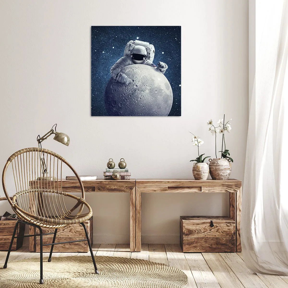 Bild auf Leinwand - Leinwandbild - Weltraumjoker - 70x70 cm