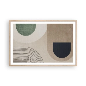 Poster in einem Rahmen aus heller Eiche - Sanftheit des Ovals - 91x61 cm