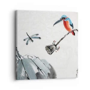 Bild auf Leinwand - Leinwandbild - Das Leben der Wiese - 30x30 cm