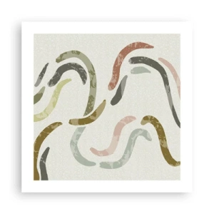 Poster - Fröhlicher Tanz der Abstraktion - 50x50 cm