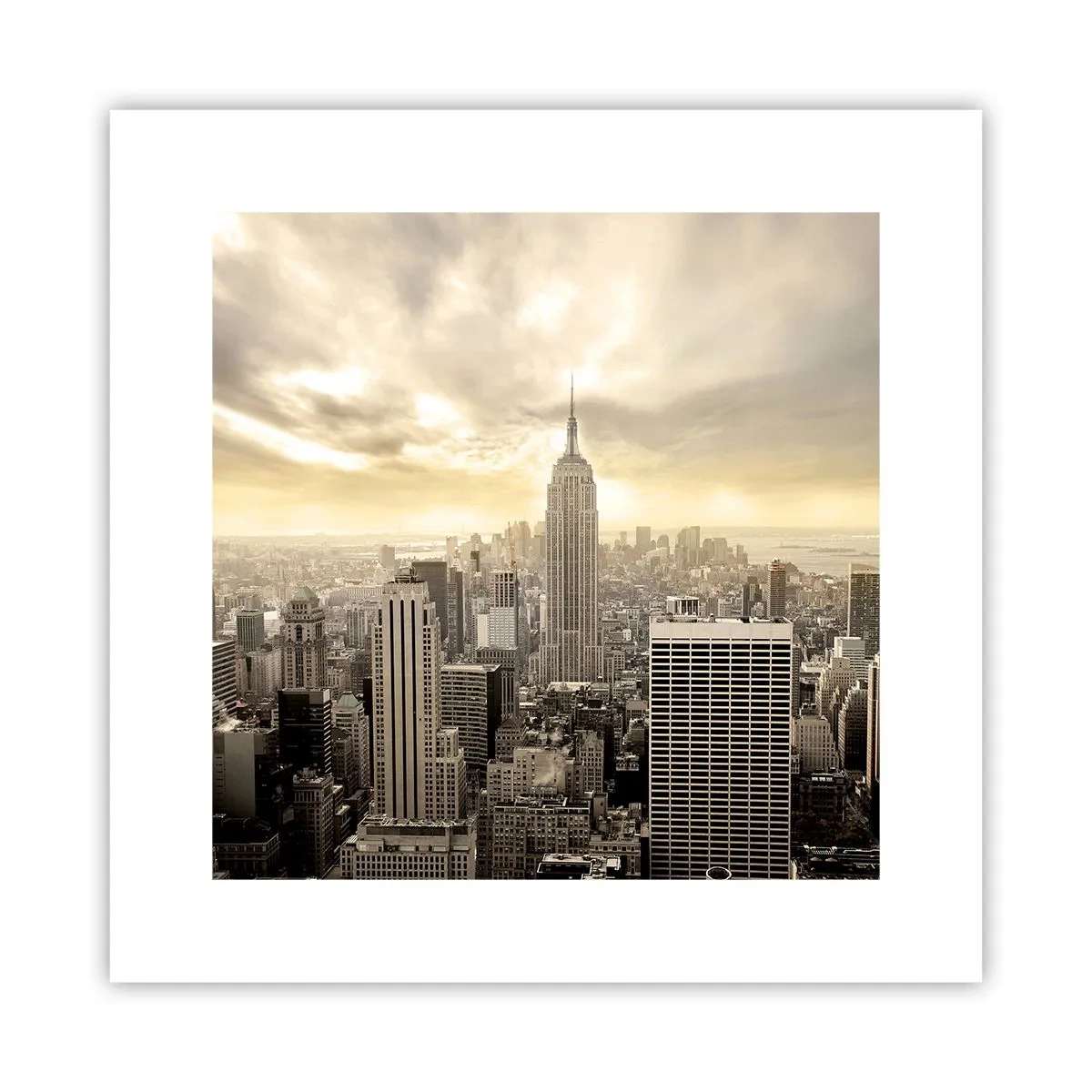 Poster - New York aus Grau - 30x30 cm
