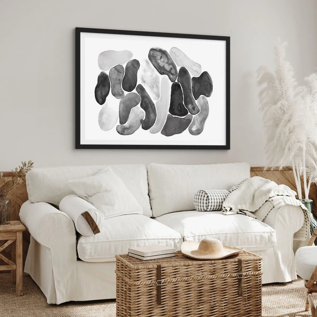 Poster in einem schwarzem Rahmen - Felsige Abstraktion - 40x30 cm