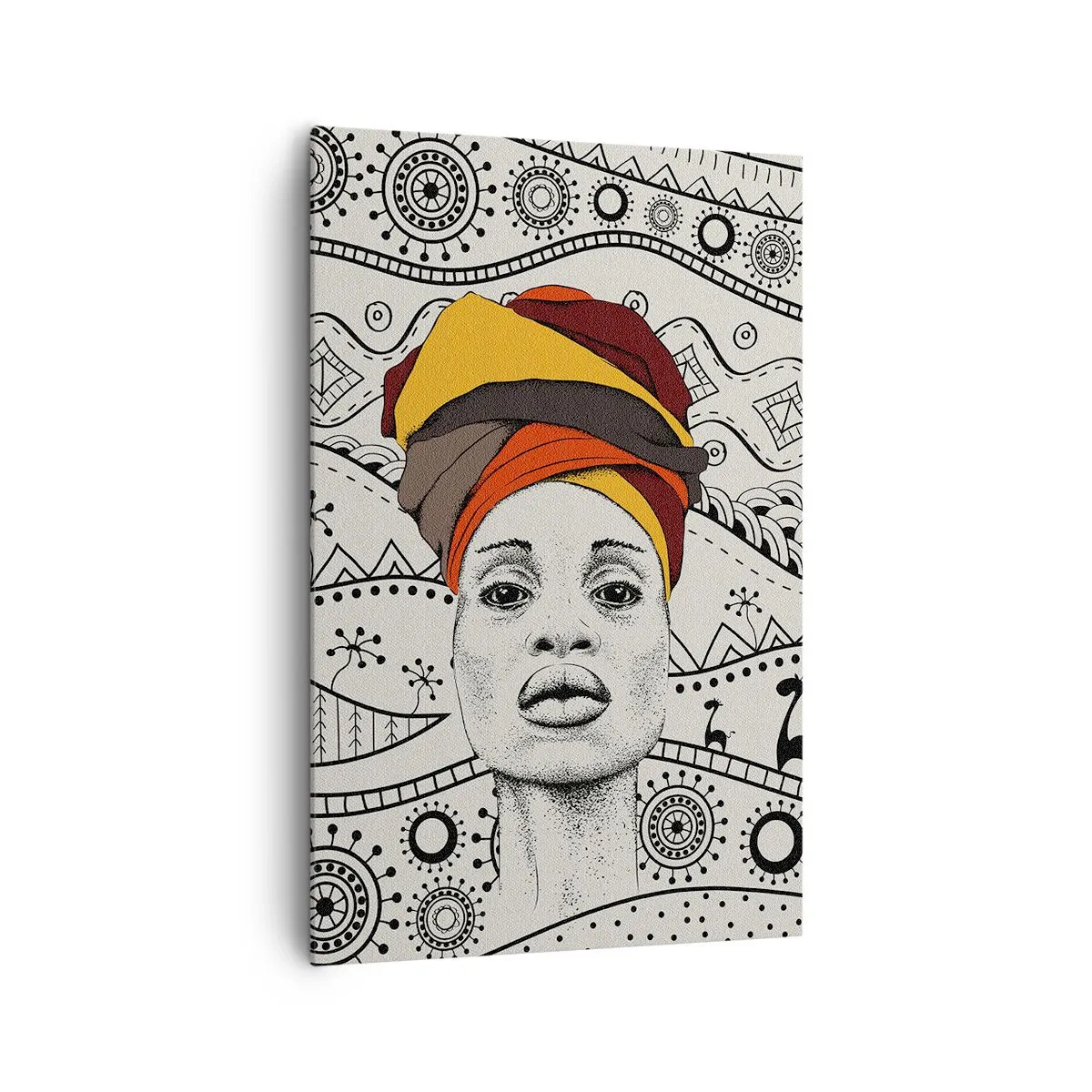 Bild auf Leinwand - Leinwandbild - Afrikanisches Porträt - 80x120 cm