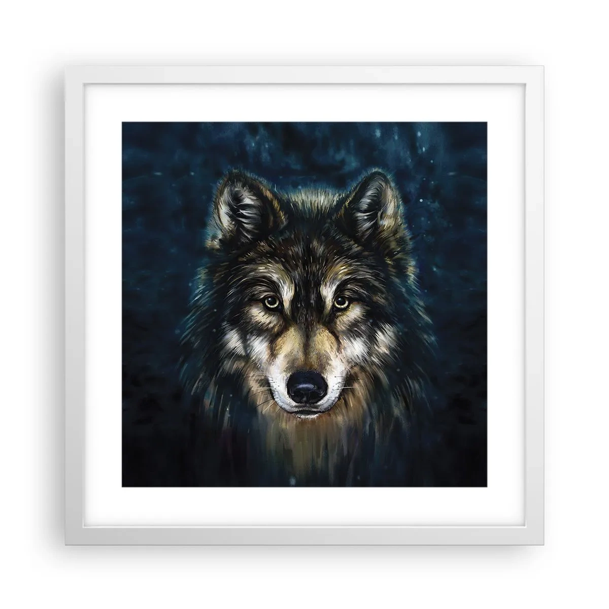 Poster in einem weißen Rahmen - Alpha? Und Omega - 40x40 cm