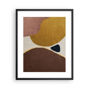 Poster in einem schwarzem Rahmen - Abstraktion – ein Ort im Raum - 40x50 cm