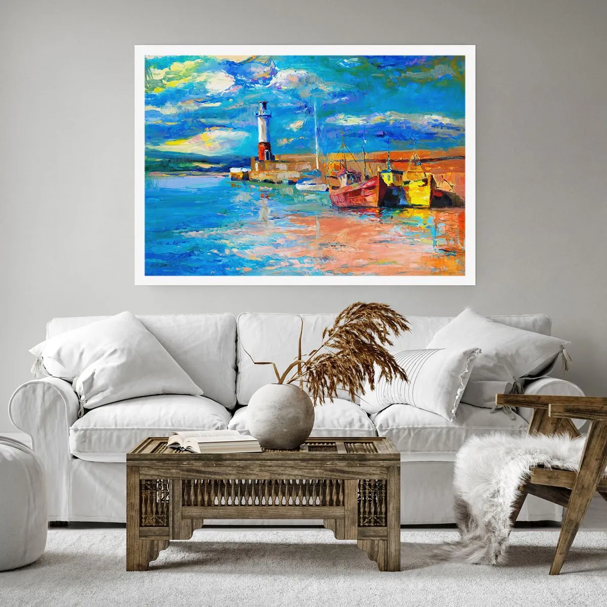 Poster - Ein Nachmittag in der Regenbogenbucht - 70x50 cm