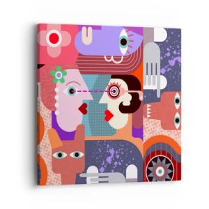 Bild auf Leinwand - Leinwandbild - Augenhöhe - 40x40 cm