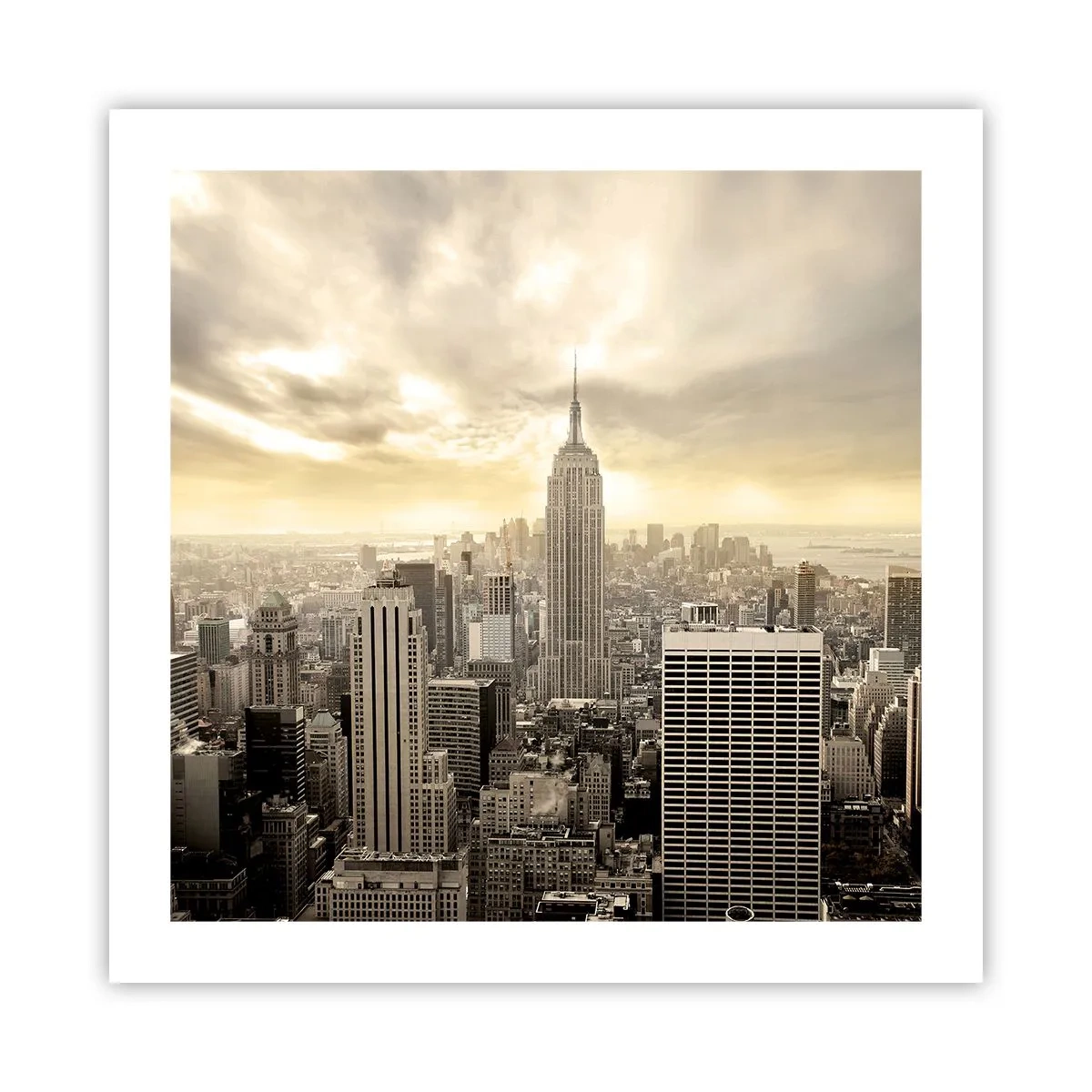 Poster - New York aus Grau - 50x50 cm