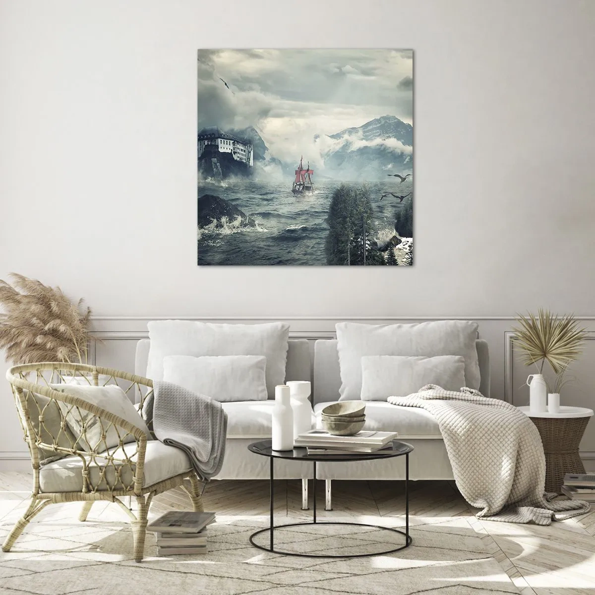 Glasbild - Bild auf glas - In magischen Gewässern - 70x70 cm